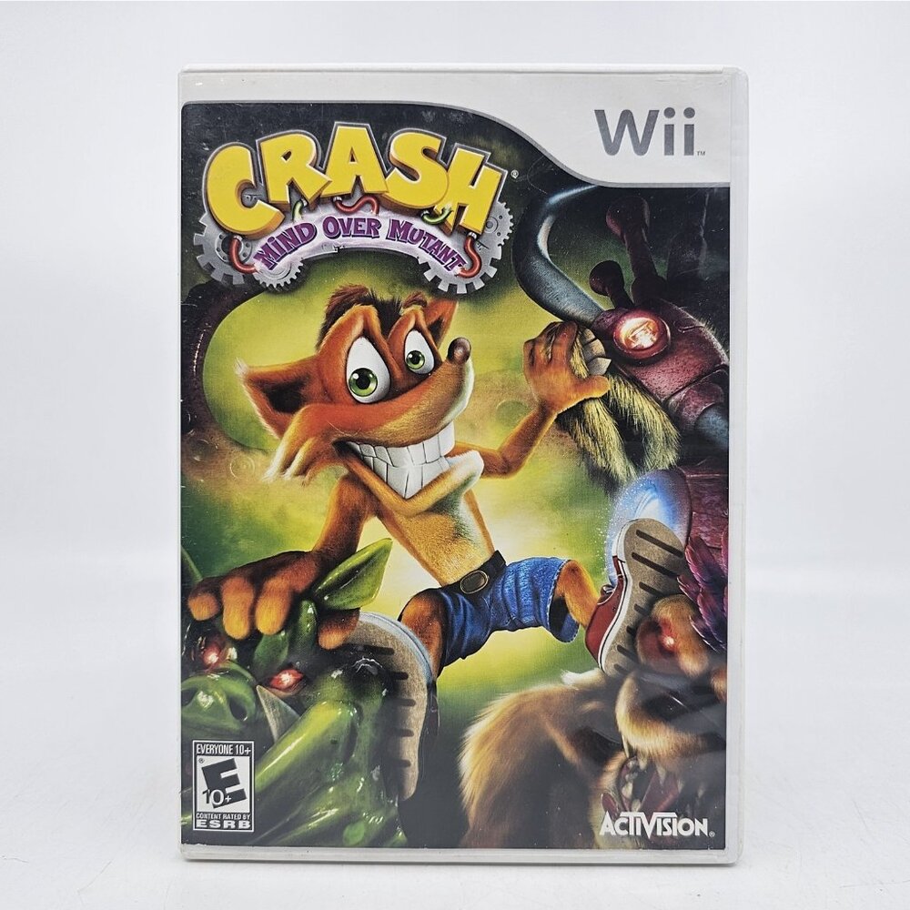 Crash Mind Over Mutant Video Game Complete w Manual (Nintendo Wii, 2008)